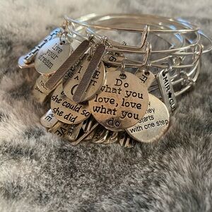 Silver Charm Bracelet Set